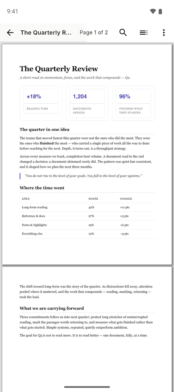 PDF document open in MarkDeck with clean layout